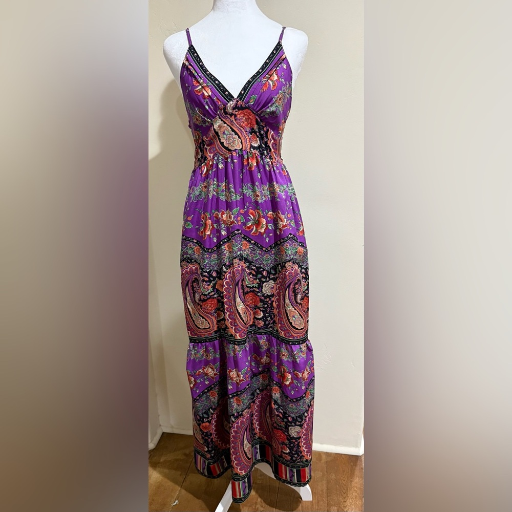 Angie Multicolor Floral Paisley Maxi Skirt